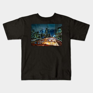 Manhattan from the Brooklyn Bridge Kids T-Shirt